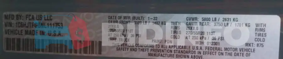 1C6HJTFG6NL111753 Photo# 10