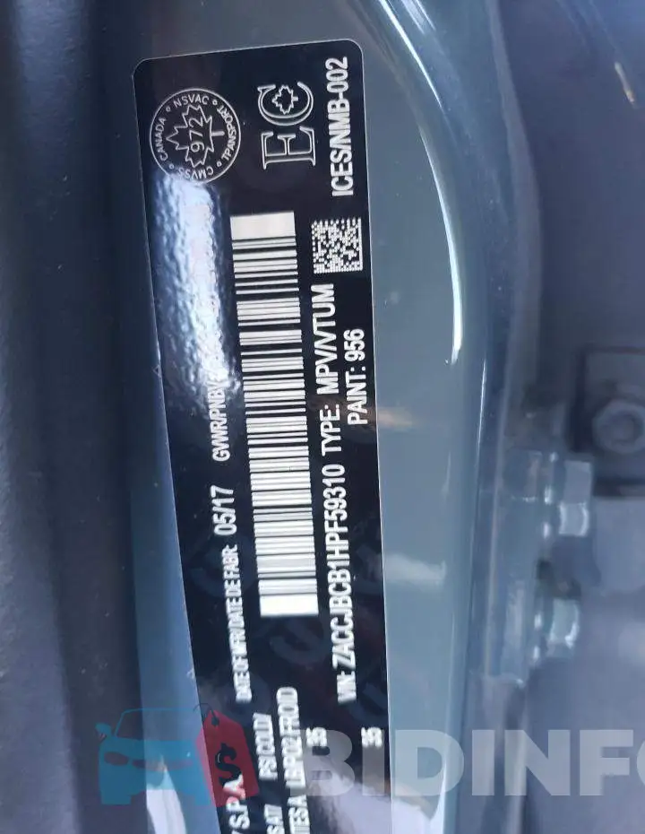 ZACCJBCB1HPF59310 Photo# 14