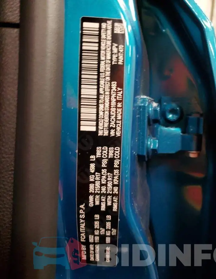 ZACNJDB16NPN73483 Photo# 13