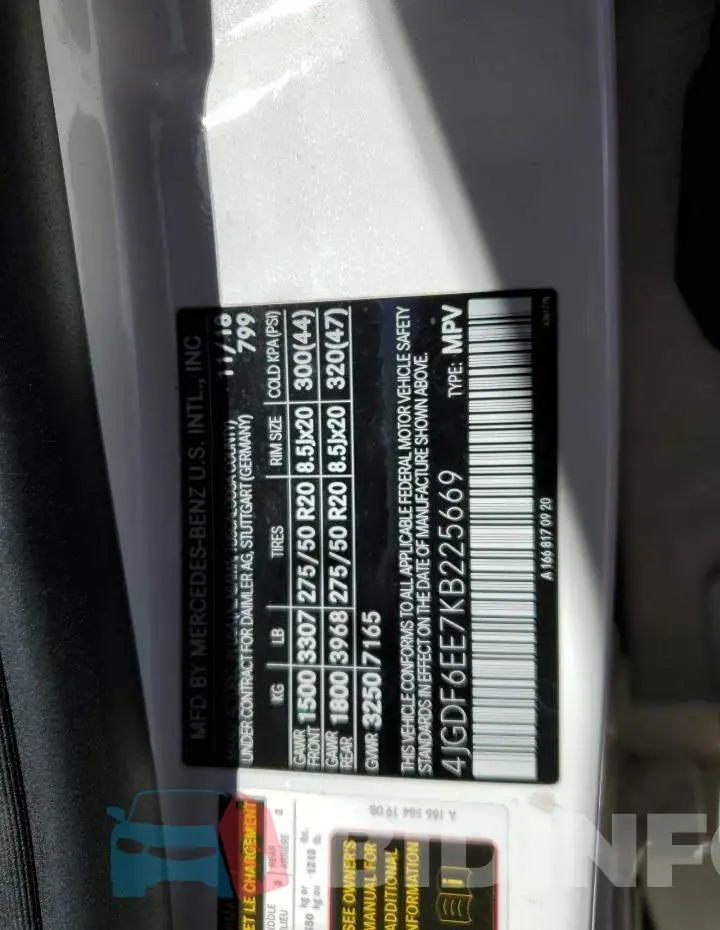 4JGDF6EE7KB225669 Photo# 10