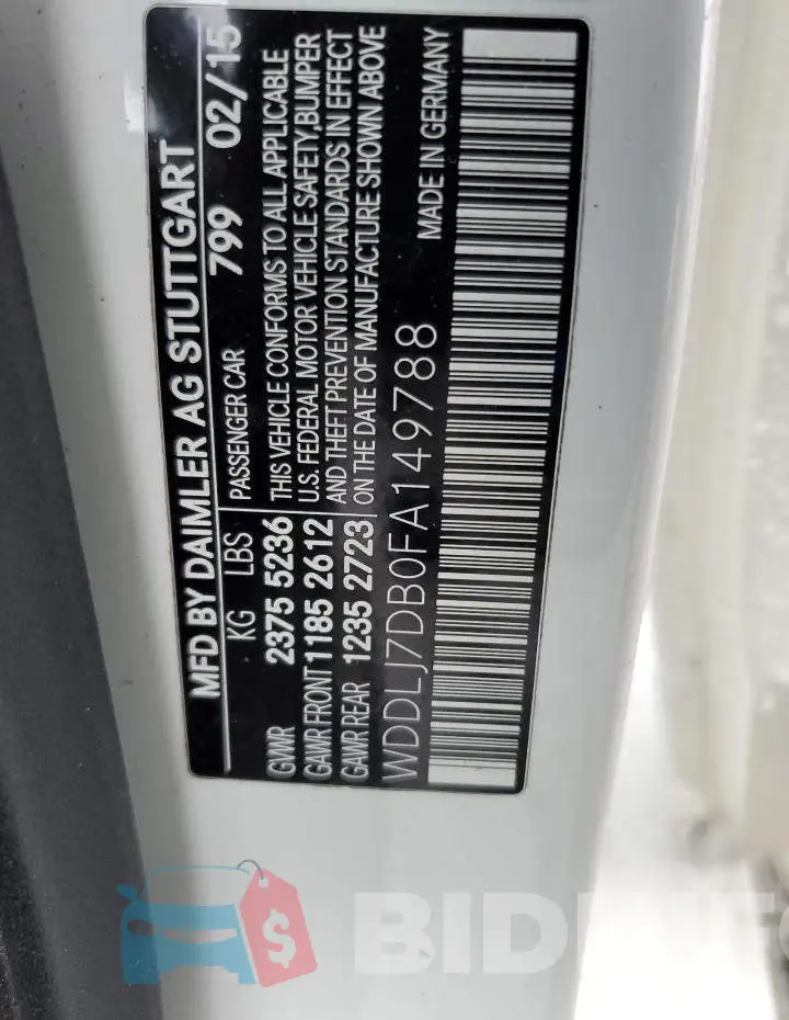 WDDLJ7DB0FA149788 Photo# 12
