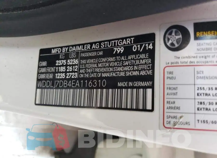 WDDLJ7DB4EA116310 Photo# 13