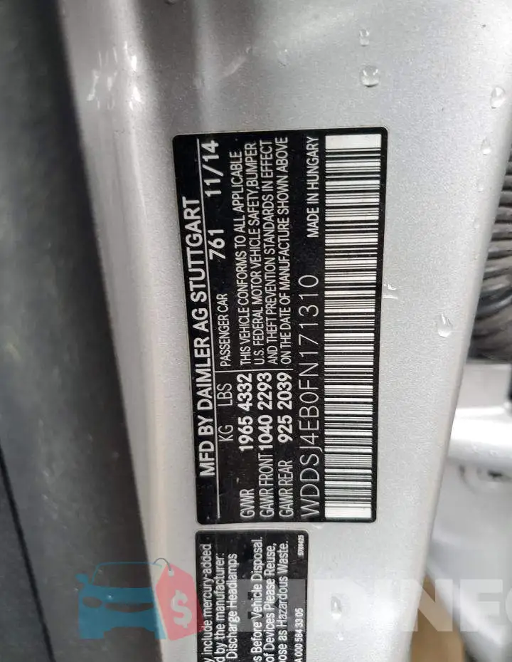 WDDSJ4EB0FN171310 Photo# 13