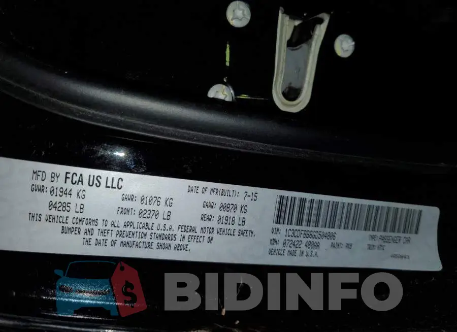 1C3CDFBB6GD504806 Photo# 12