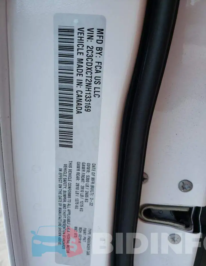 2C3CDXCT2NH133169 Photo# 12