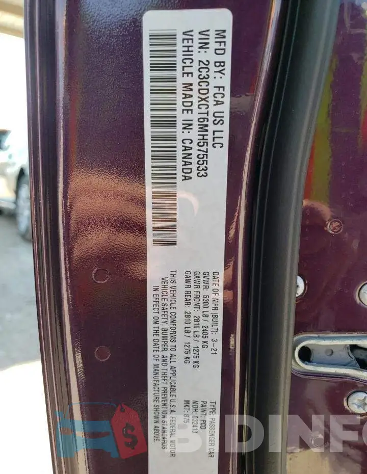 2C3CDXCT6MH575533 Photo# 10