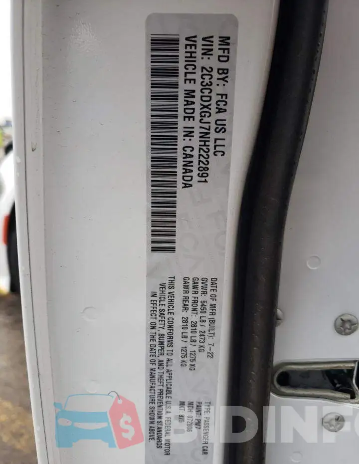 2C3CDXGJ7NH222891 Photo# 13