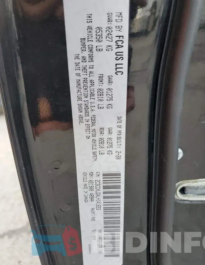 2C3CDXJGXLH141653 Photo# 12