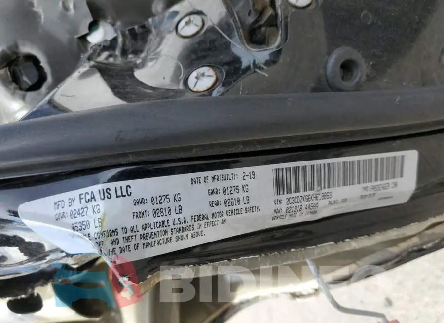 2C3CDZKG6KH618863 Photo# 10
