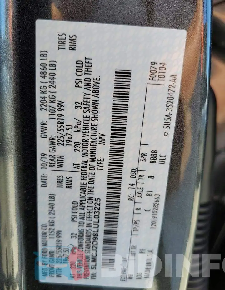 5LMCJ2D98LUL03225 Photo# 14