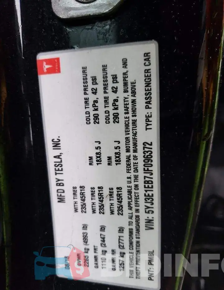 5YJ3E1EB7JF096372 Photo# 13
