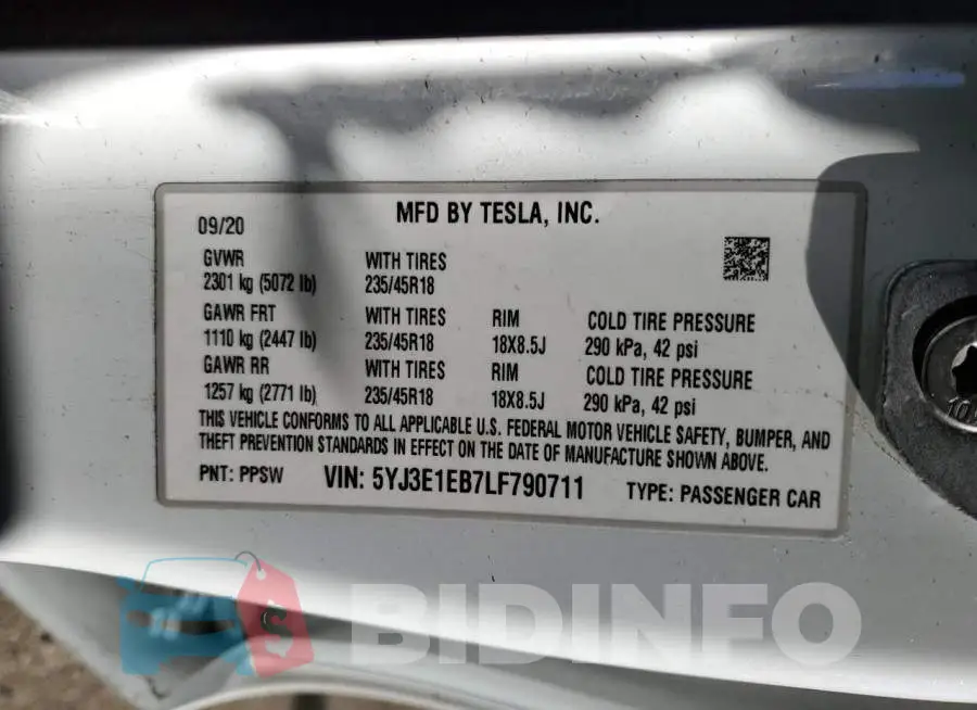 5YJ3E1EB7LF790711 Photo# 12