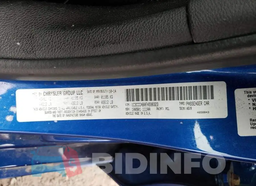 1C3CCCAB0FN598323 Photo# 12