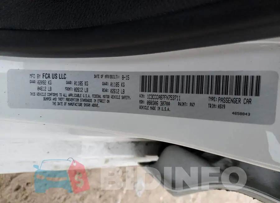 1C3CCCAB7FN753711 Photo# 12