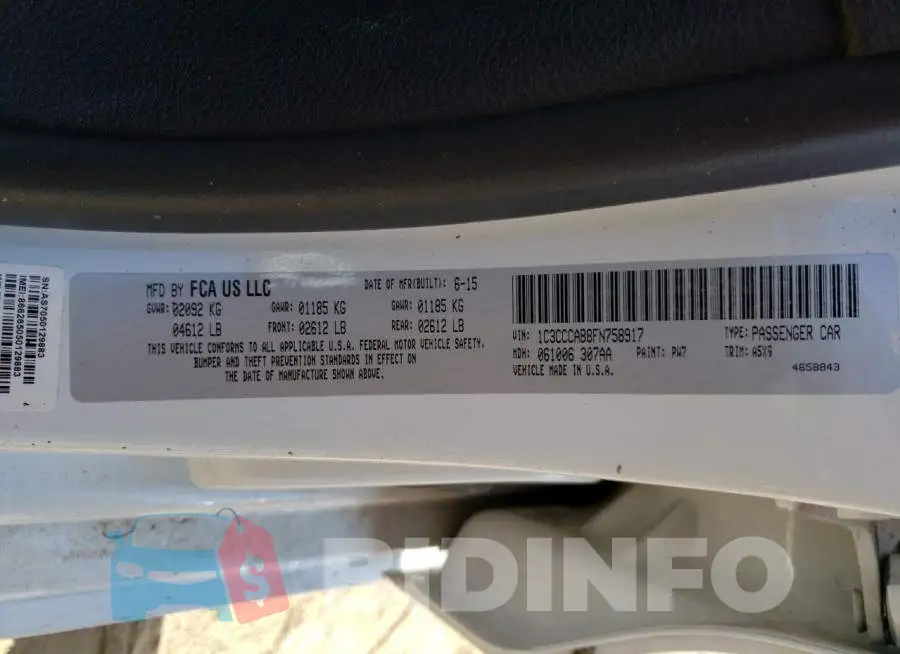 1C3CCCAB8FN758917 Photo# 10
