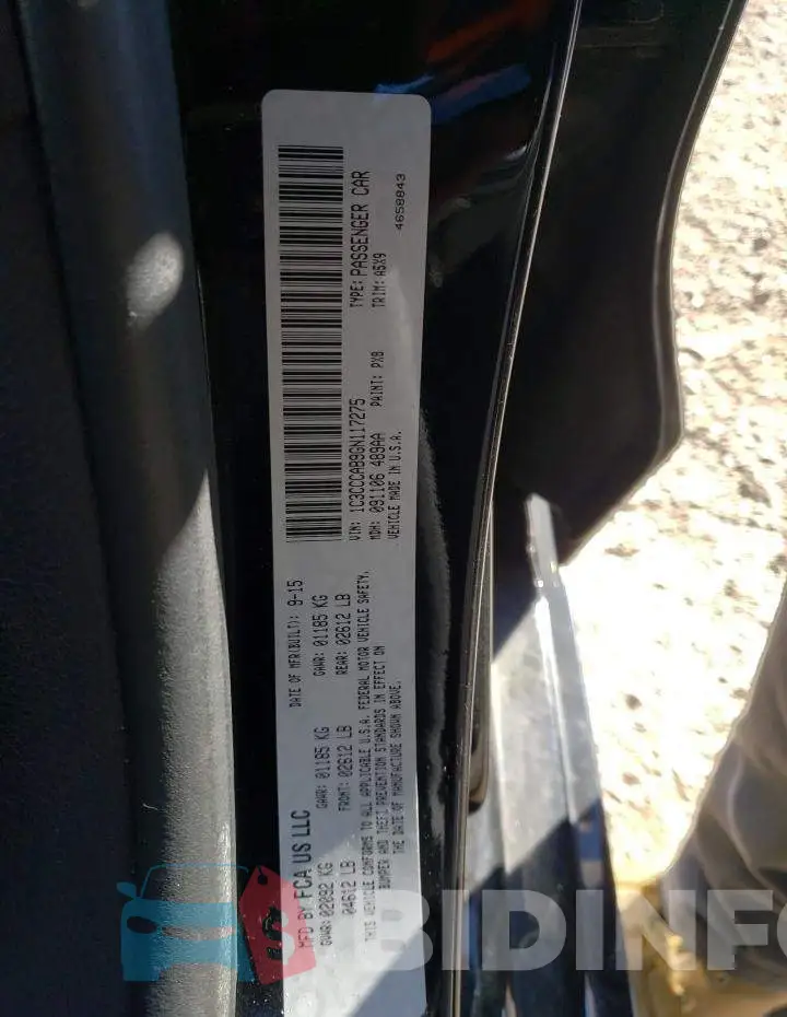 1C3CCCAB9GN117275 Photo# 12