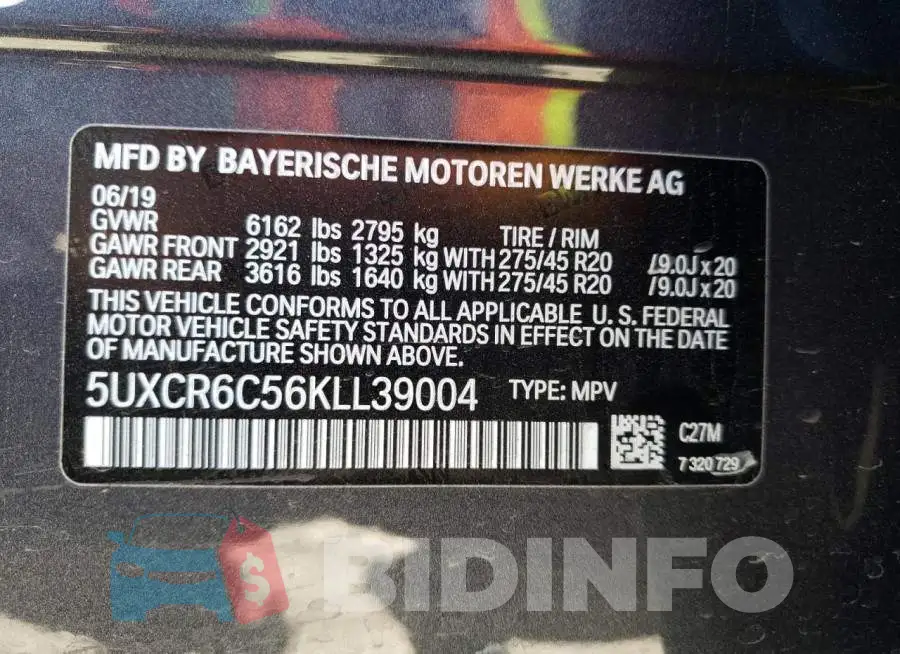 5UXCR6C56KLL39004 Photo# 13