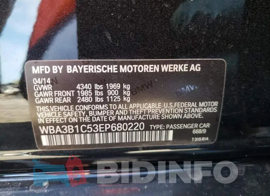 WBA3B1C53EP680220 Photo# 10