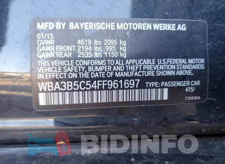 WBA3B5C54FF961697 Photo# 12