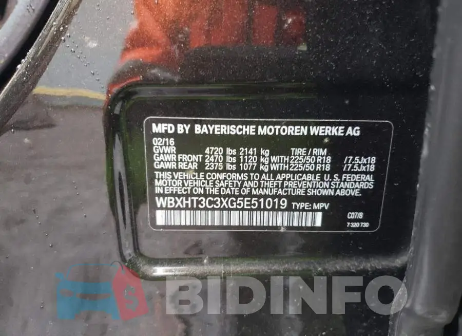 WBXHT3C3XG5E51019 Photo# 13