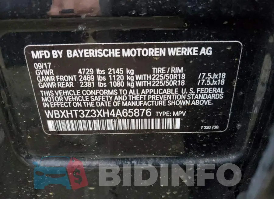 WBXHT3Z3XH4A65876 Photo# 13