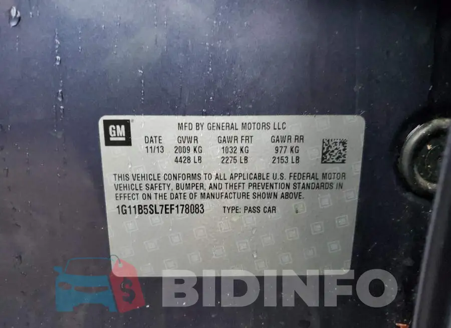 1G11B5SL7EF178083 Photo# 12
