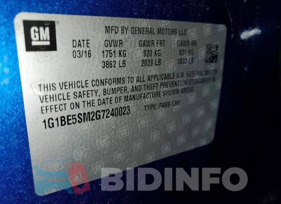1G1BE5SM2G7240023 Photo# 12