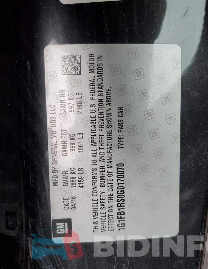 1G1FB1RS0G0170070 Photo# 13