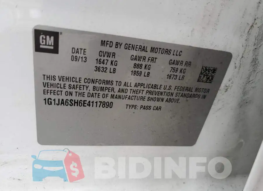 1G1JA6SH6E4117890 Photo# 12