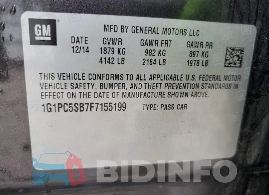 1G1PC5SB7F7155199 Photo# 12