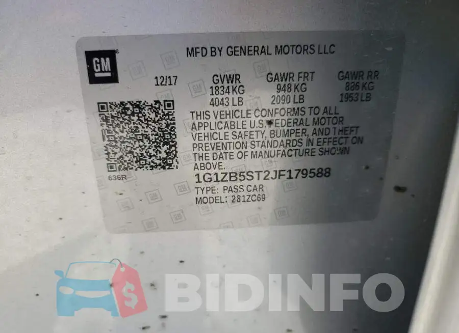1G1ZB5ST2JF179588 Photo# 10