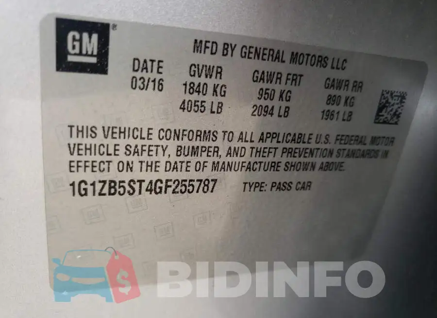 1G1ZB5ST4GF255787 Photo# 12