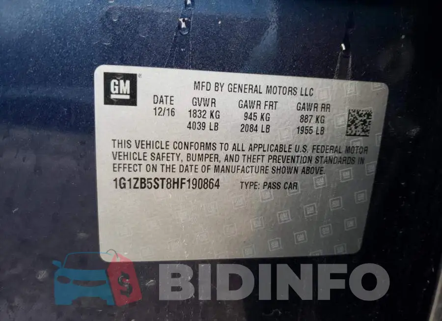 1G1ZB5ST8HF190864 Photo# 10