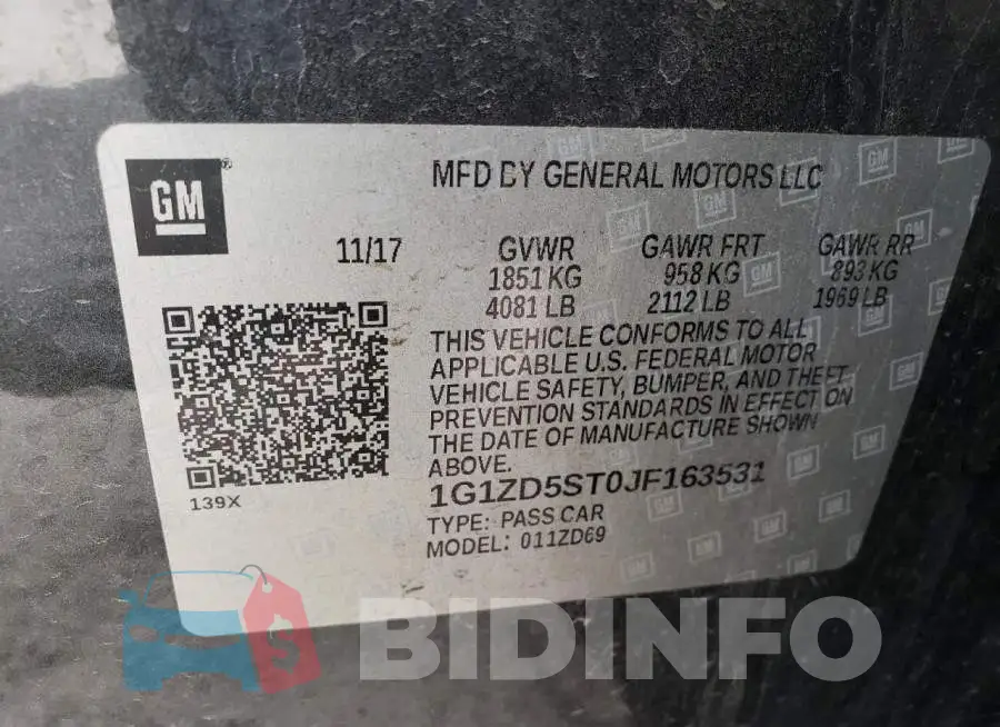 1G1ZD5ST0JF163531 Photo# 12
