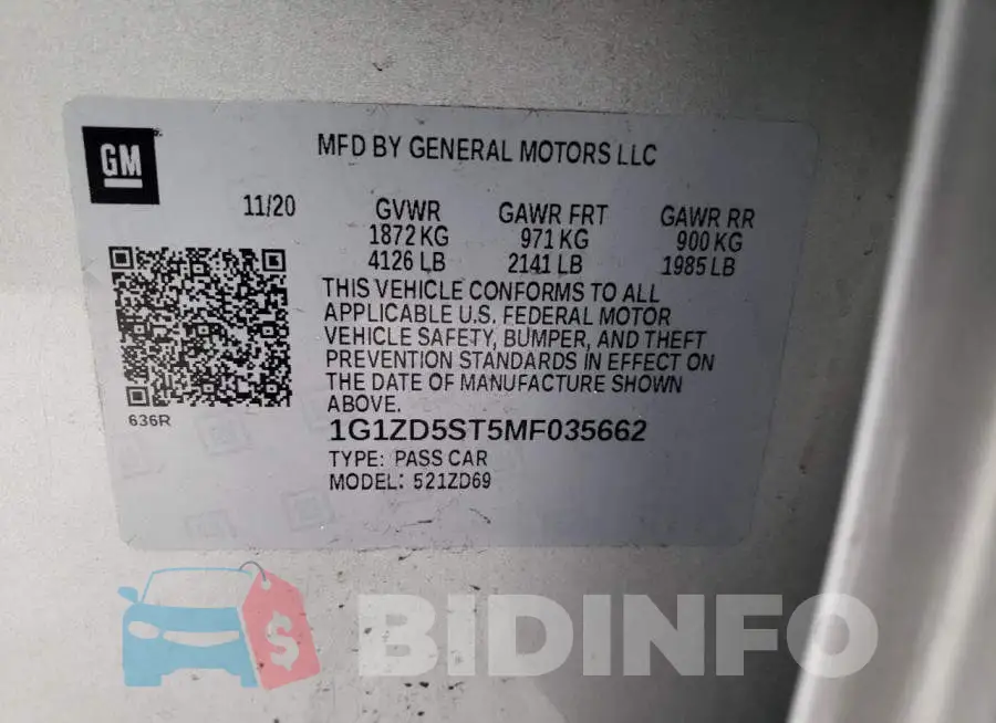 1G1ZD5ST5MF035662 Photo# 12