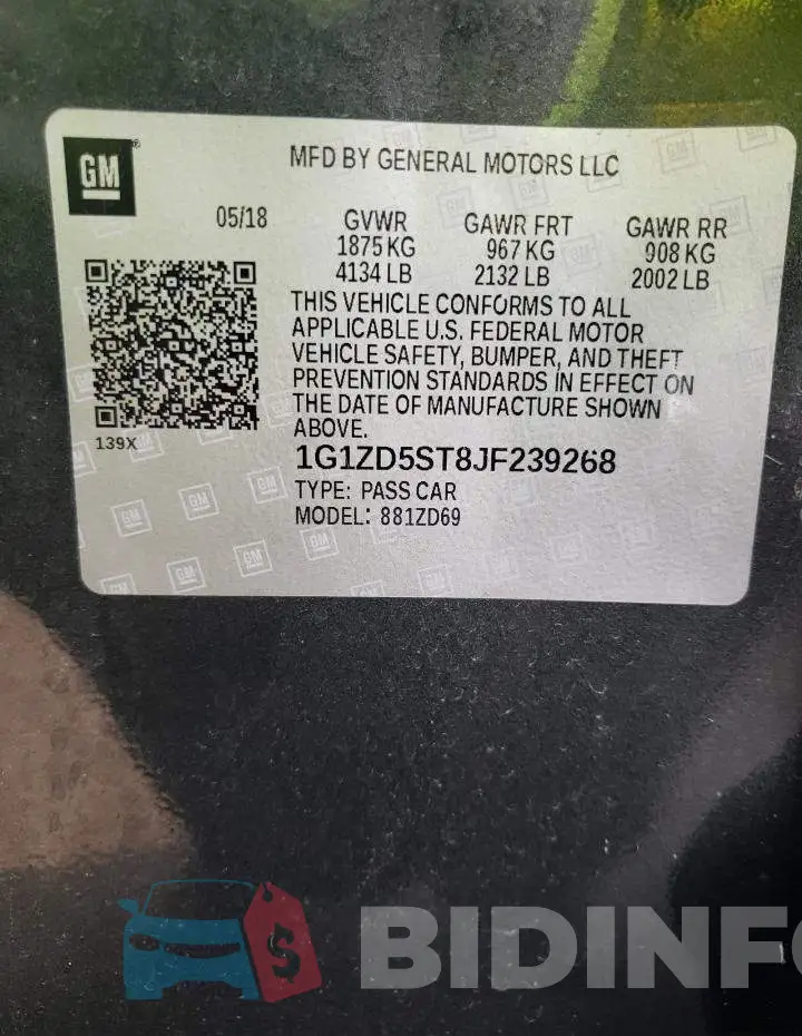 1G1ZD5ST8JF239268 Photo# 12