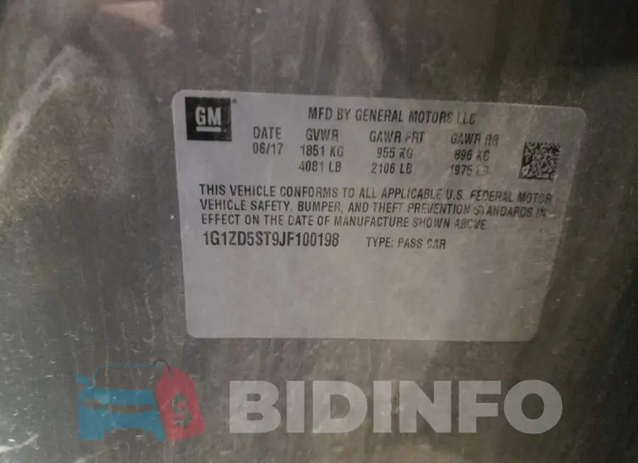 1G1ZD5ST9JF100198 Photo# 12
