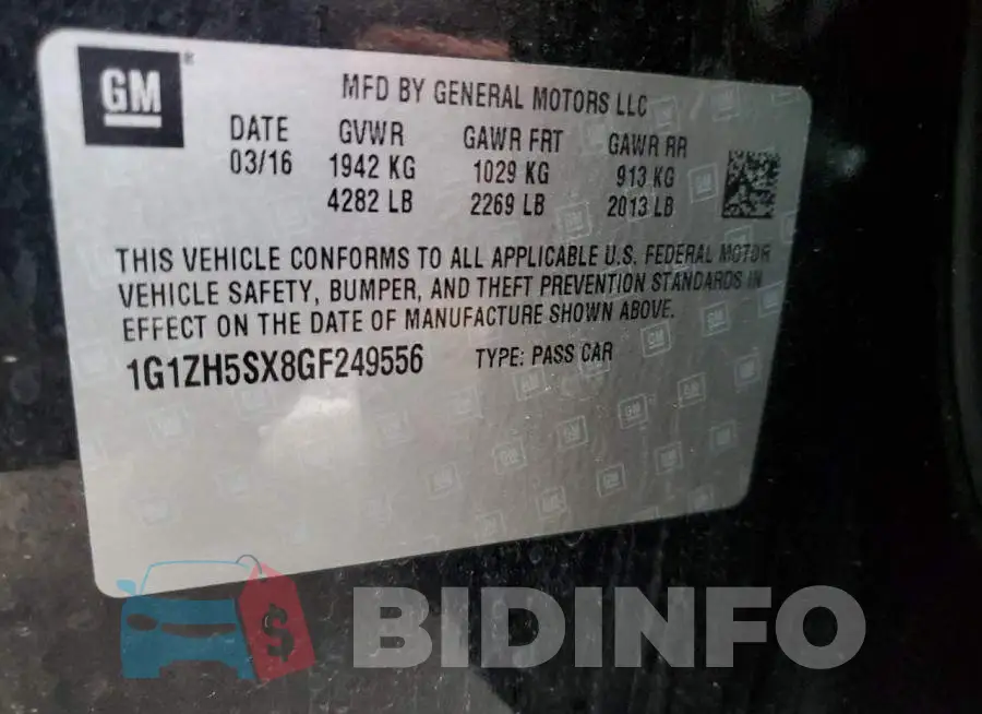 1G1ZH5SX8GF249556 Photo# 10
