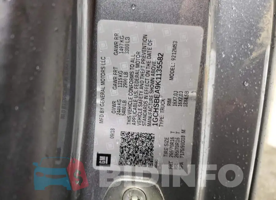 1GCHSBEA9K1135582 Photo# 12
