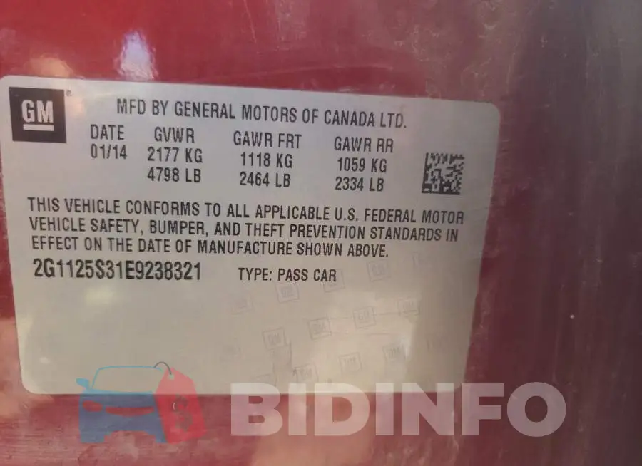 2G1125S31E9238321 Photo# 10