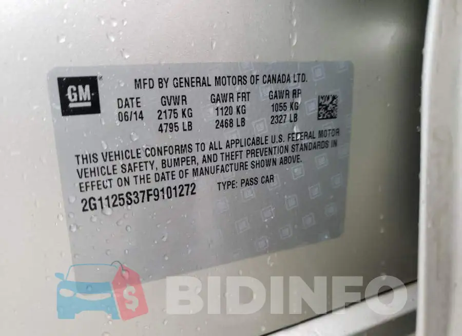 2G1125S37F9101272 Photo# 13
