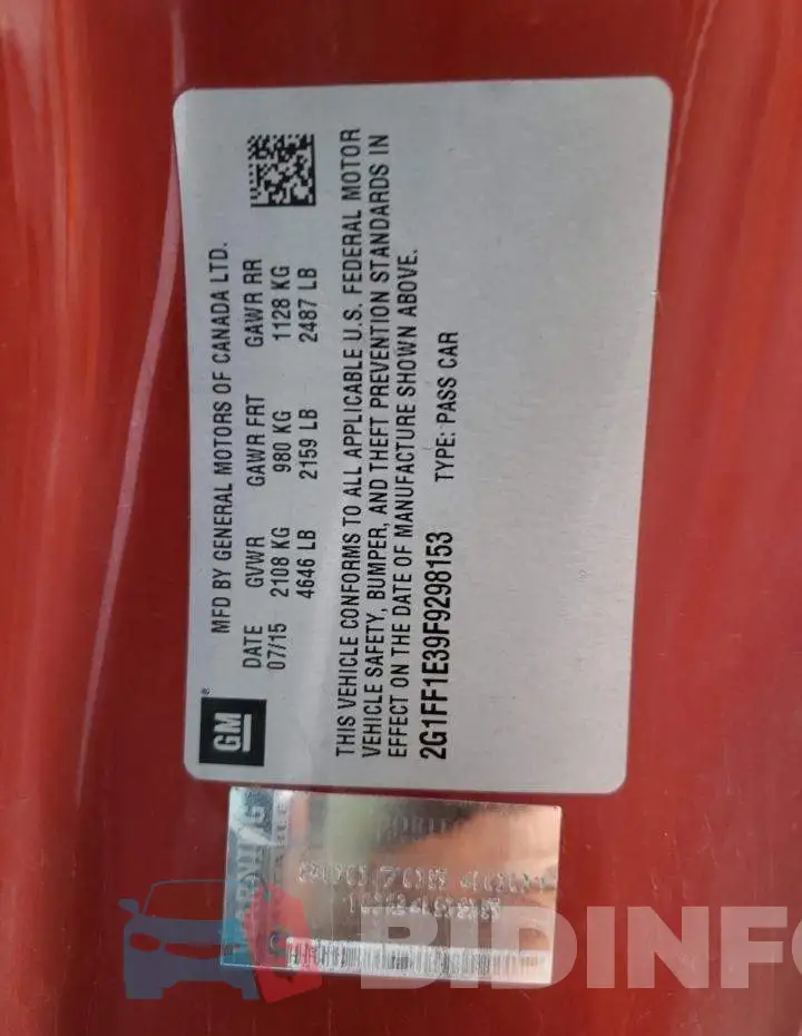 2G1FF1E39F9298153 Photo# 13