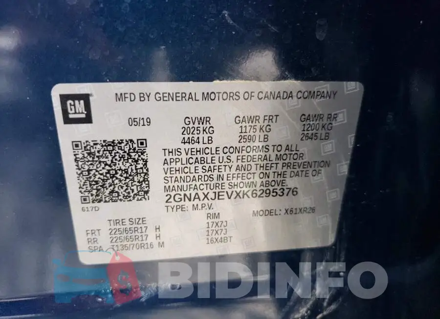 2GNAXJEVXK6295376 Photo# 10