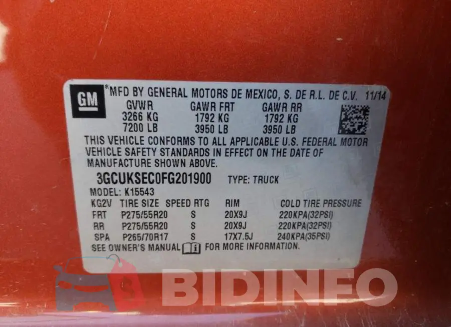 3GCUKSEC0FG201900 Photo# 13