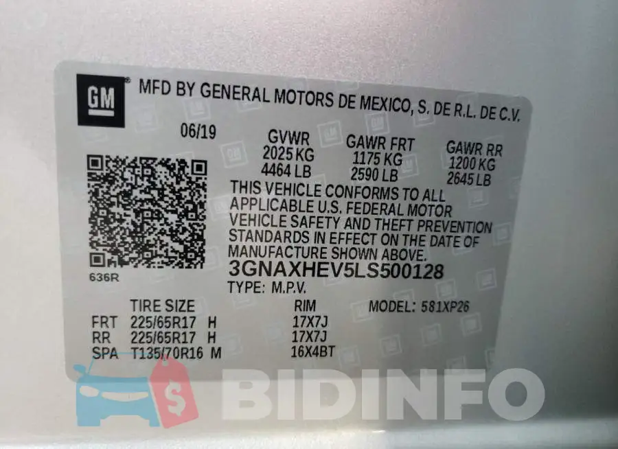 3GNAXHEV5LS500128 Photo# 13
