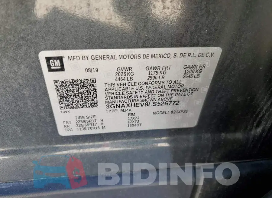 3GNAXHEV8LS526772 Photo# 13
