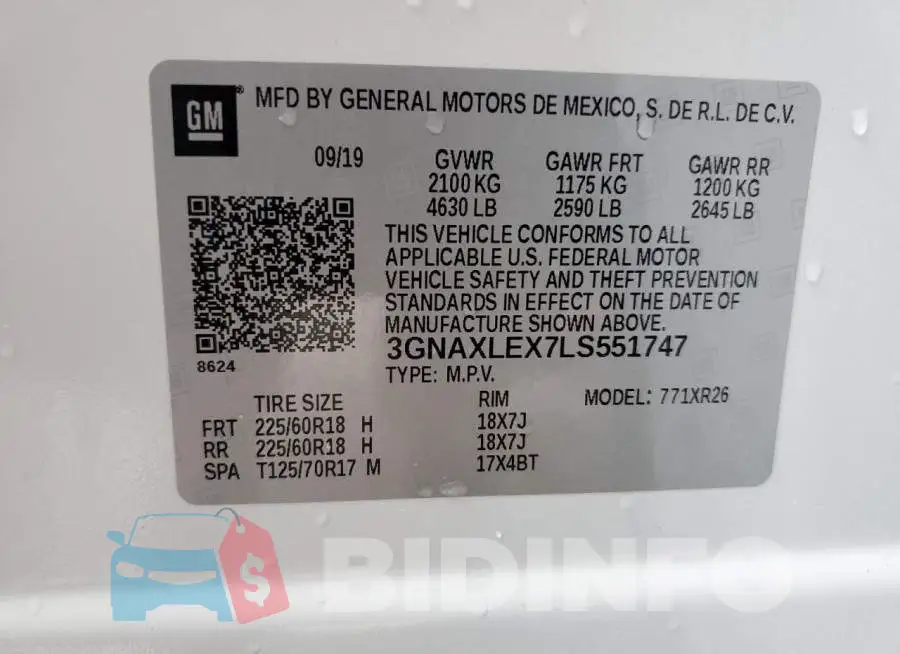 3GNAXLEX7LS551747 Photo# 13