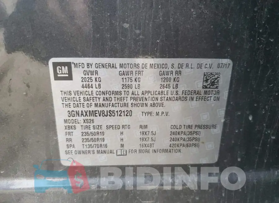 3GNAXMEV8JS512120 Photo# 12