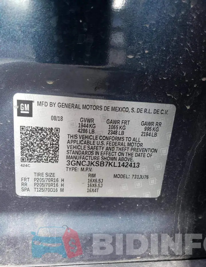 3GNCJKSB7KL142413 Photo# 12