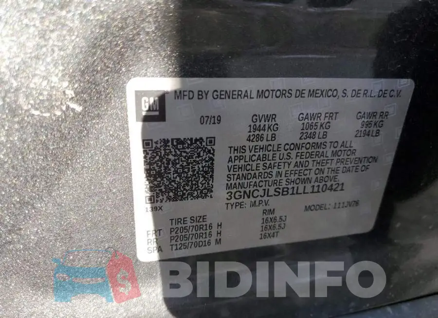 3GNCJLSB1LL110421 Photo# 13